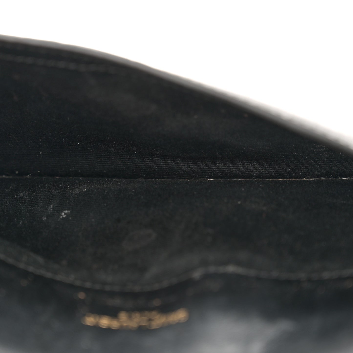 Crocodile Embossed Monogram Phone Holder Crossbody Black