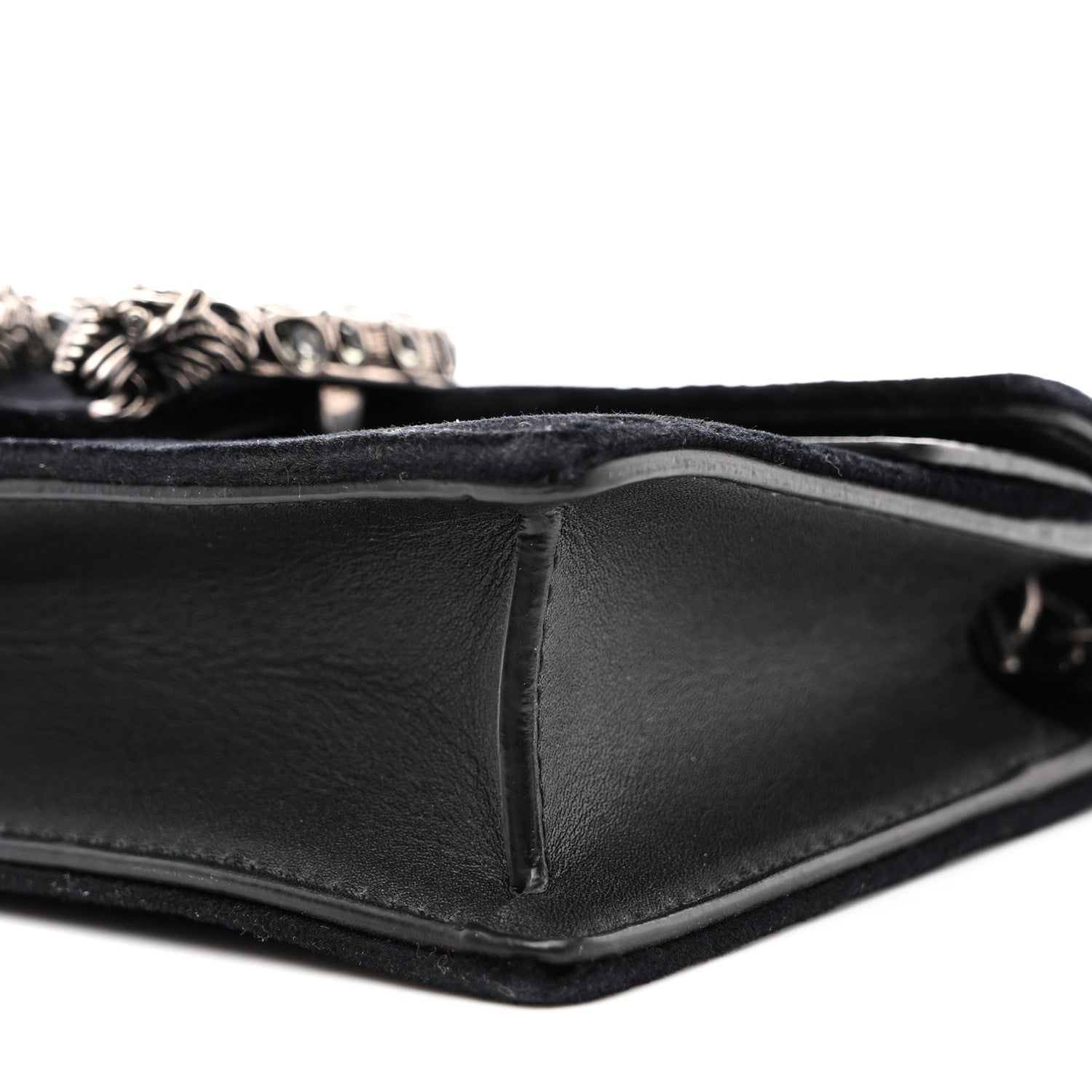 Gucci Suede Super Mini Dionysus Shoulder Bag Black 9 of 10