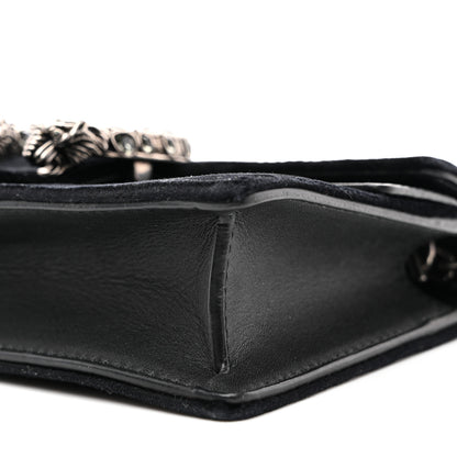 Gucci Suede Super Mini Dionysus Shoulder Bag Black 9 of 10