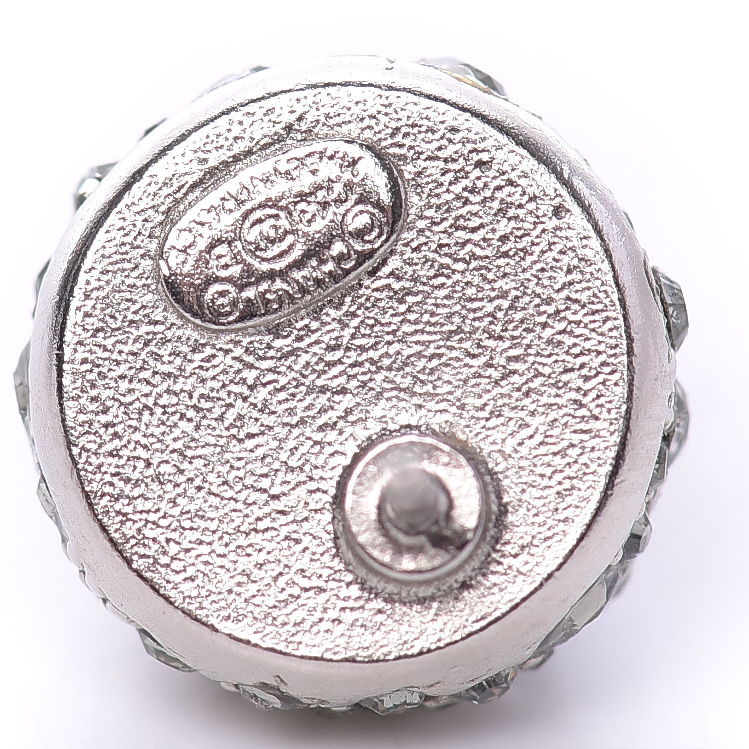 Chanel Crystal CC Earrings Silver 4 of 5