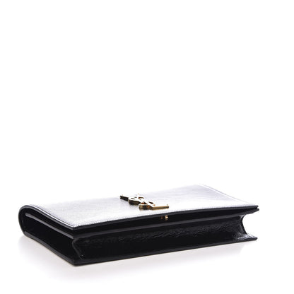 Saint Laurent Textured Patent Classic Kate Monogram Clutch Black 4 of 6