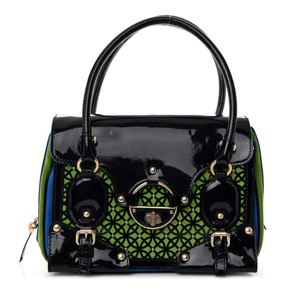 Versace Patent Suede Carla Handle Bag 1 of 11