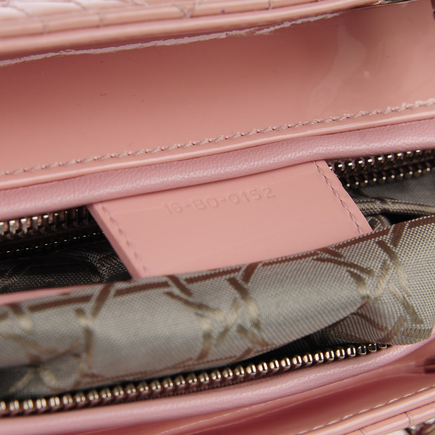 Patent Cannage Large Lady Dior Light Pink
