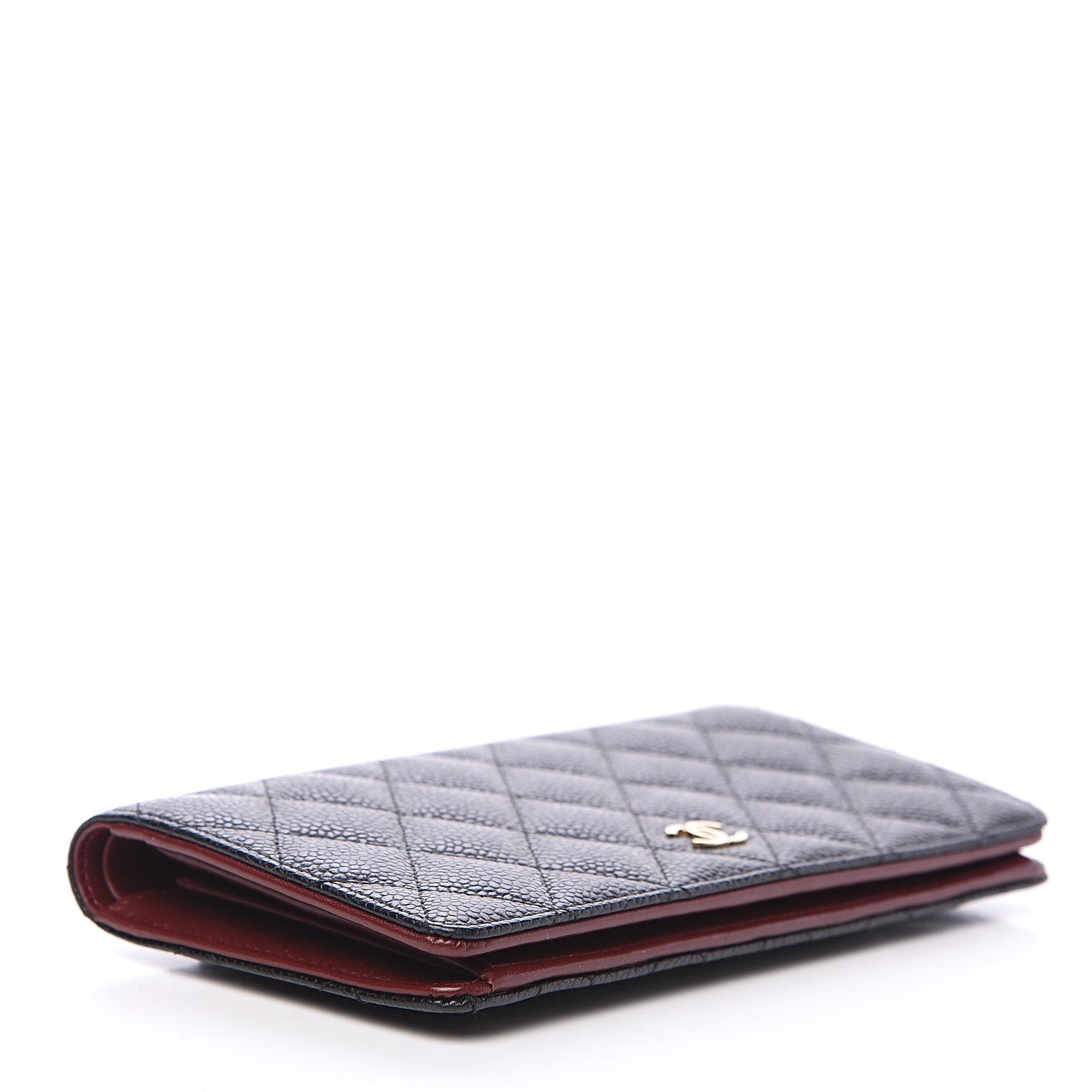 Chanel Caviar Quilted Yen Wallet Black 3 of 10