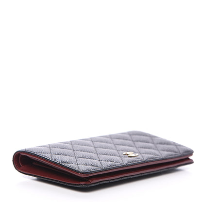 Chanel Caviar Quilted Yen Wallet Black 3 of 10