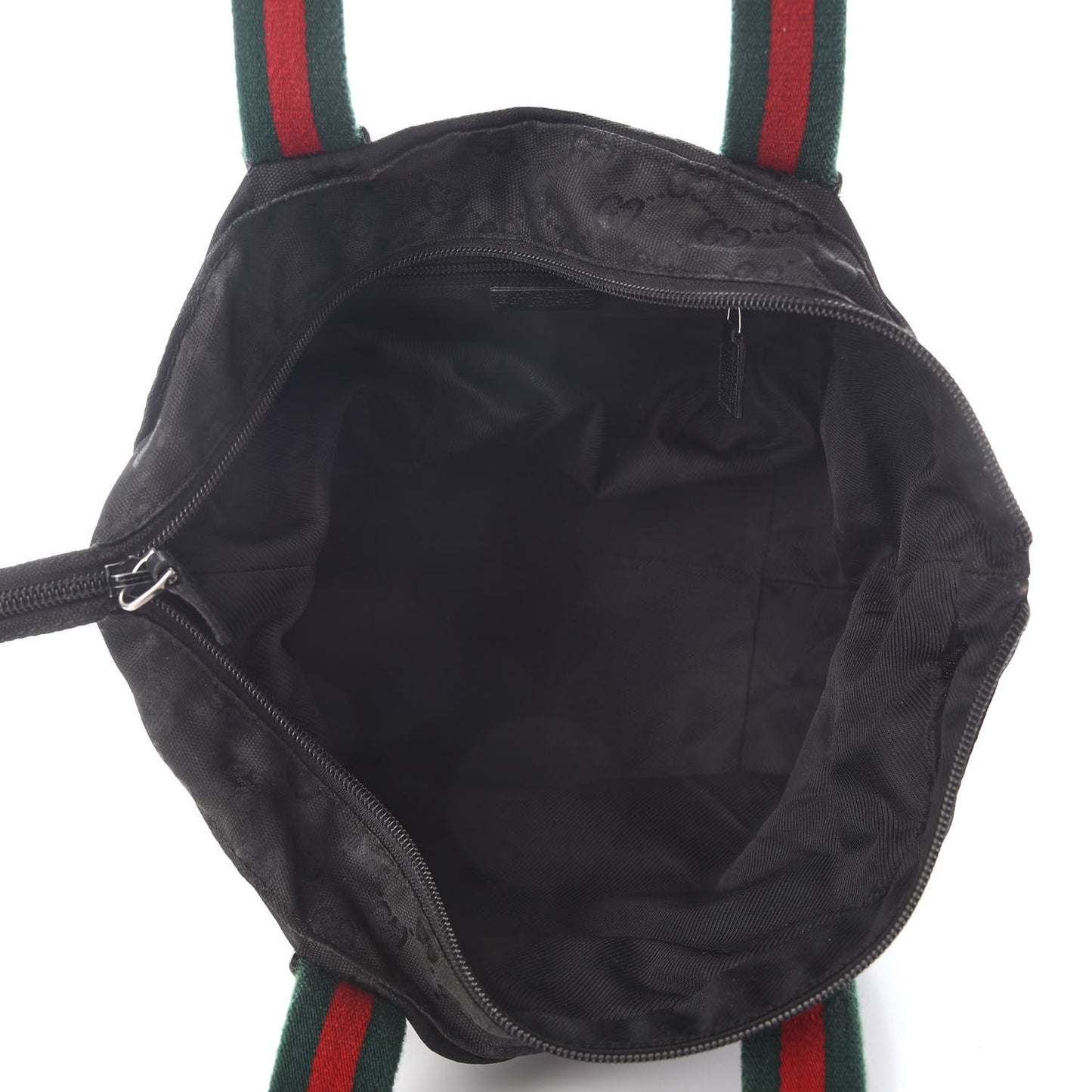 GG Monogram Small Web Handle Bucket Tote Black