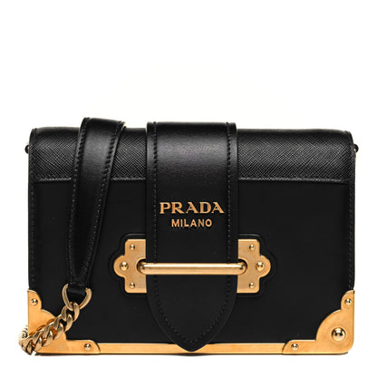 Prada City Calf Saffiano Cahier Bag Black 1 of 9
