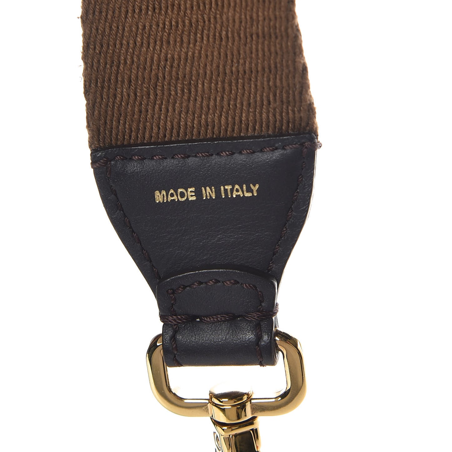 Ribbon Vitello Century FF 1974 Studded Strap You Fango Marrone Ebano
