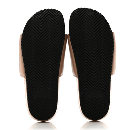 Saint Laurent Lambskin Joan Slide Sandals 36 Nude 5 of 9