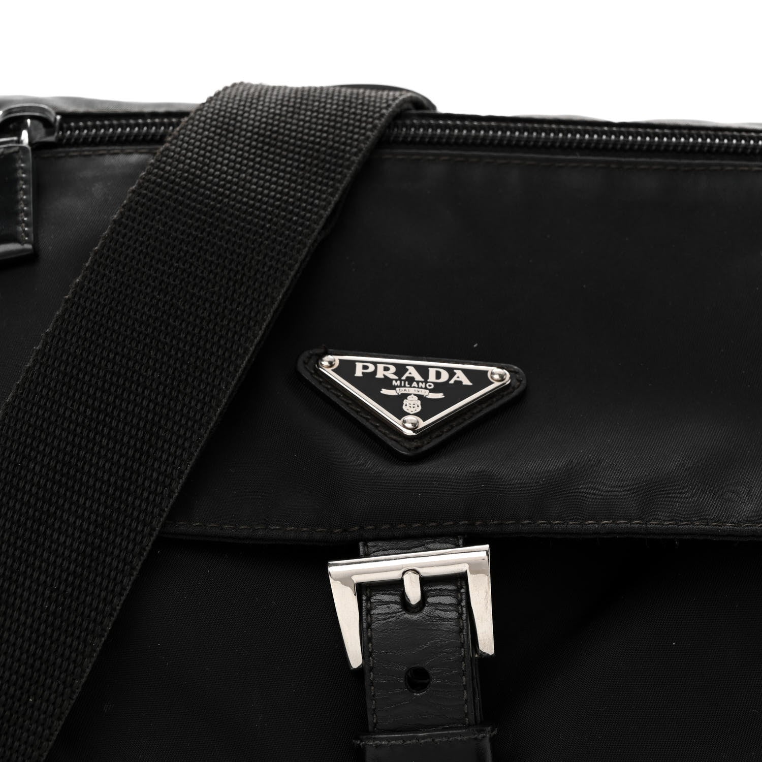 Prada Nylon Vela Messenger Black 7 of 9