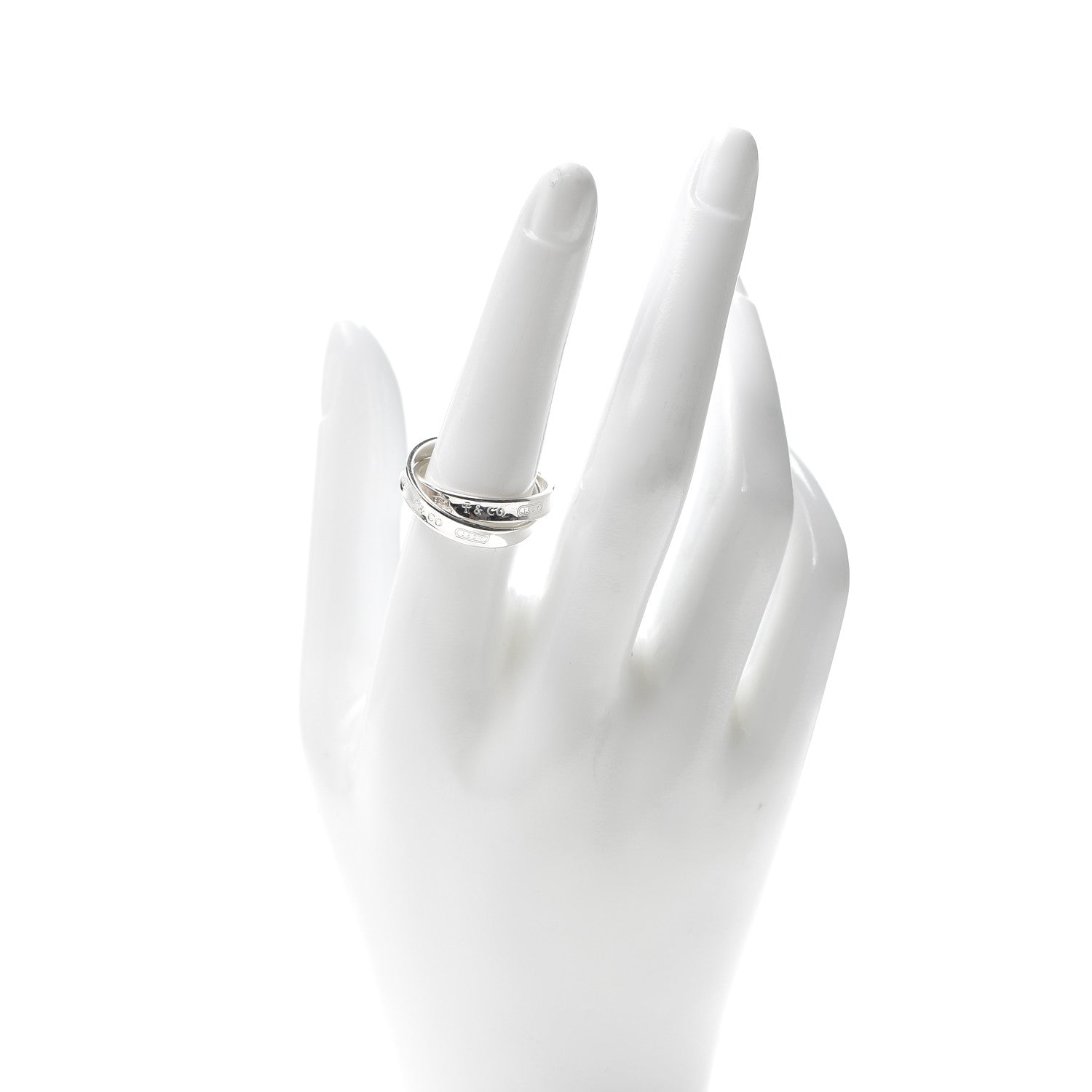 Tiffany Sterling Silver 1837 Interlocking Circles Ring 53. 6.5 2 of 4
