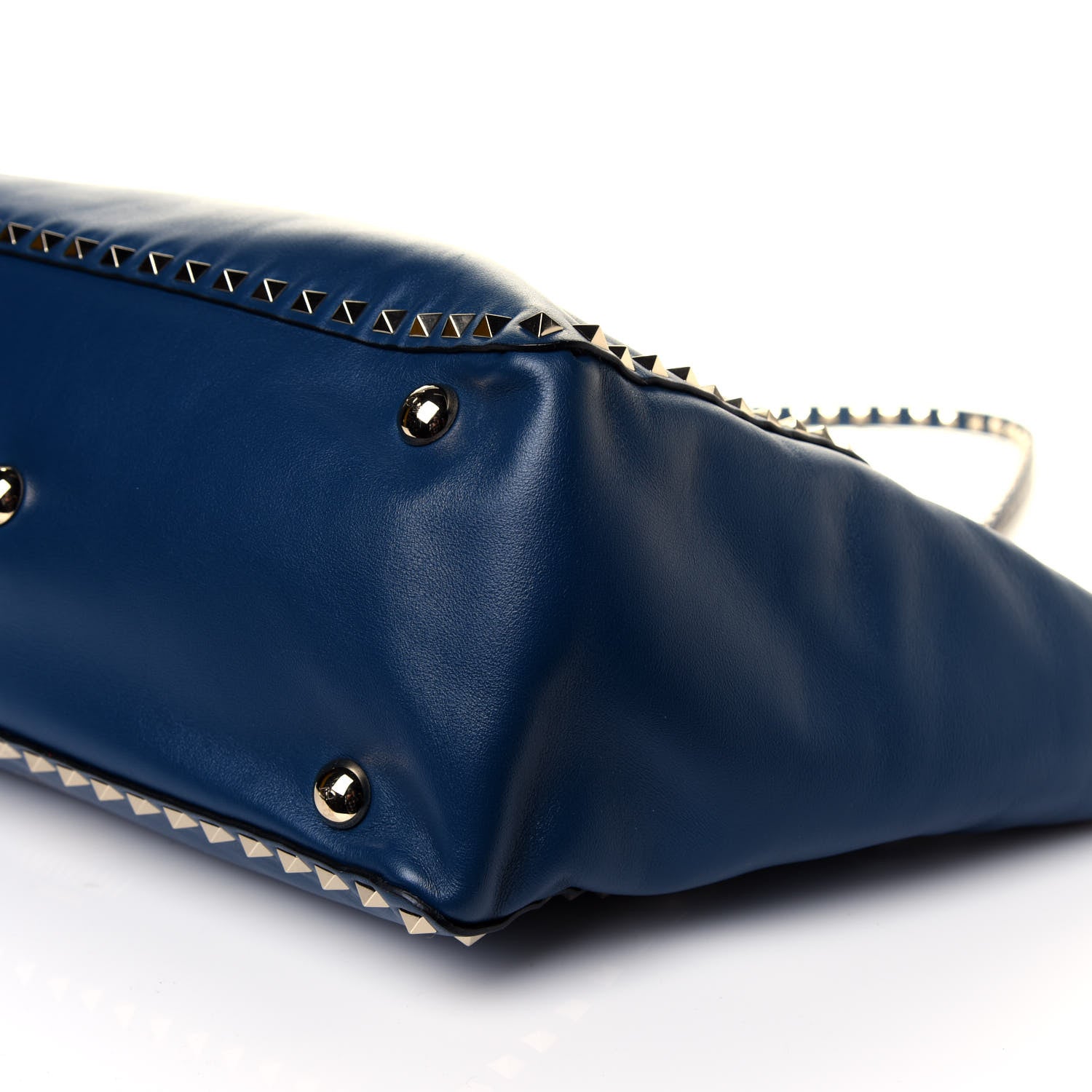 Valentino Garavani Vitello Medium Rockstud Tote Peacock 17 of 18
