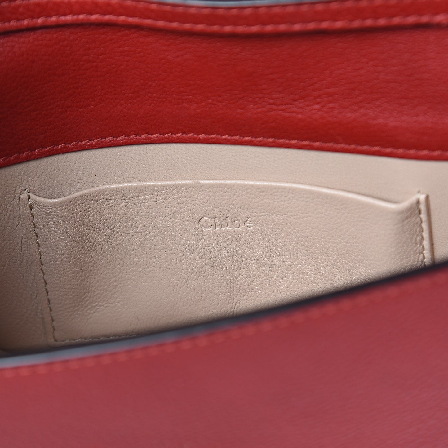 Calfskin Small Nile Bracelet Minaudiere Bag Dahlia Red