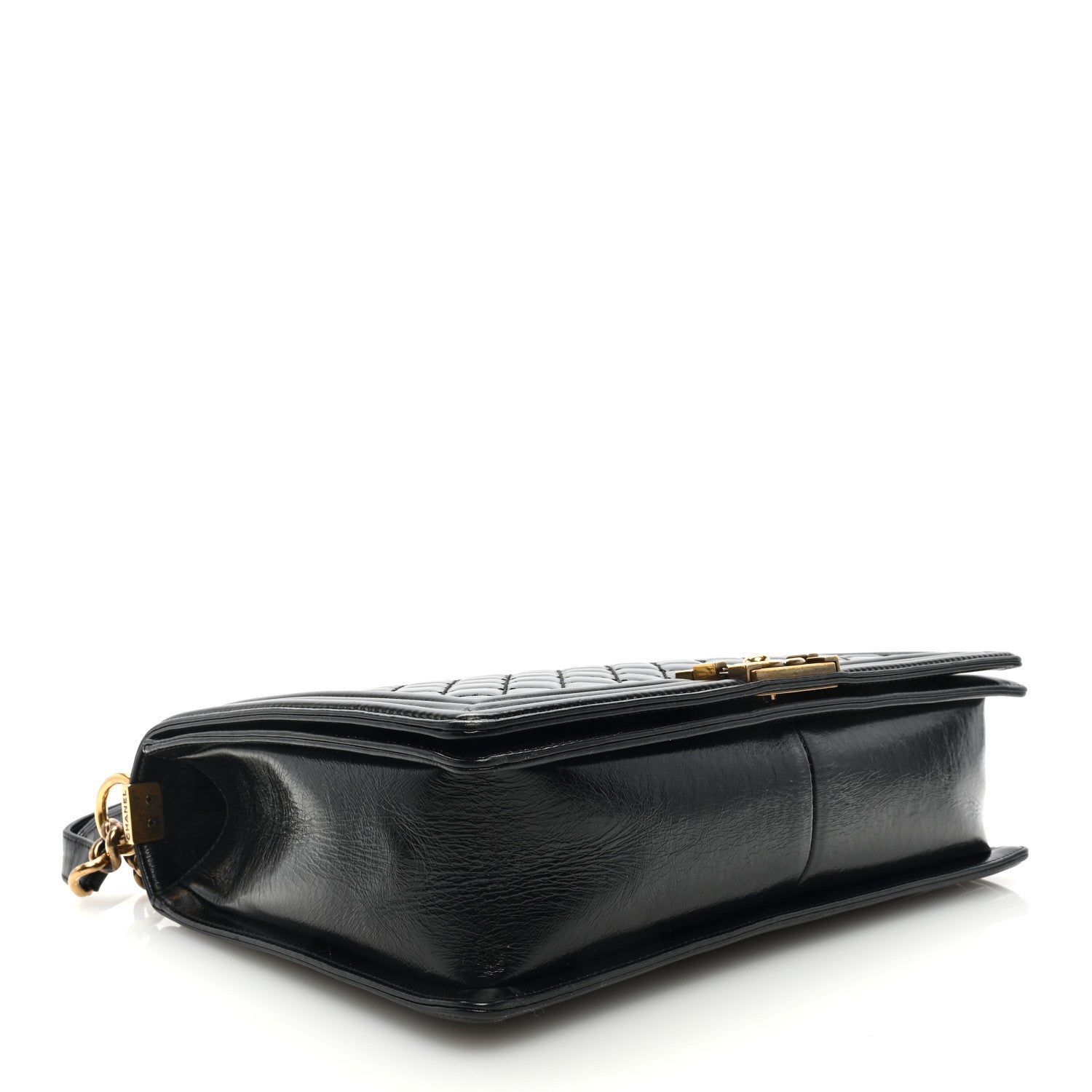 Chanel Glazed Calfskin Quilted Large Boy Flap Black 4 of 9