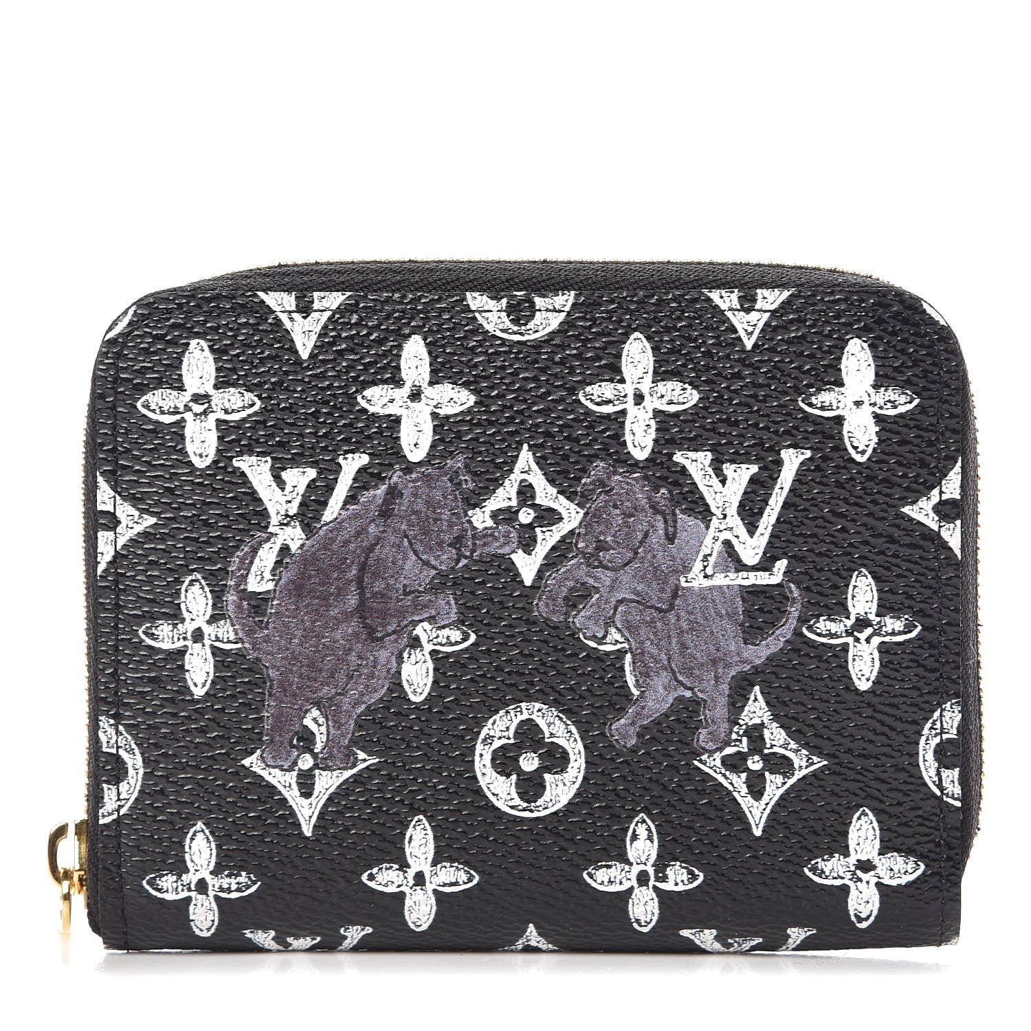 Louis Vuitton Catogram Zippy Coin Purse Black 1 of 8