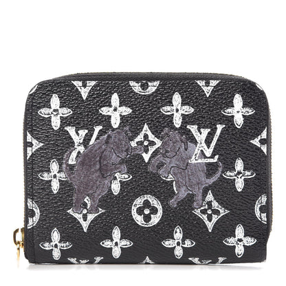 Louis Vuitton Catogram Zippy Coin Purse Black 1 of 8