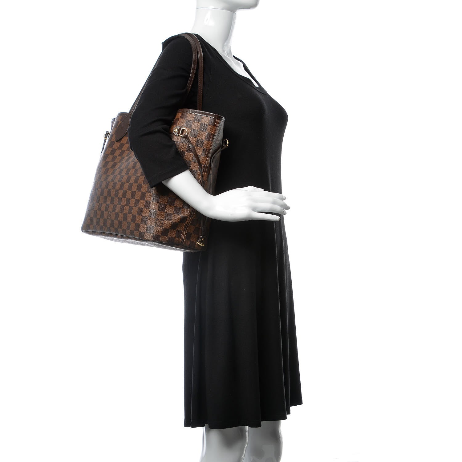 Louis Vuitton Damier Ebene Neverfull MM 2 of 12