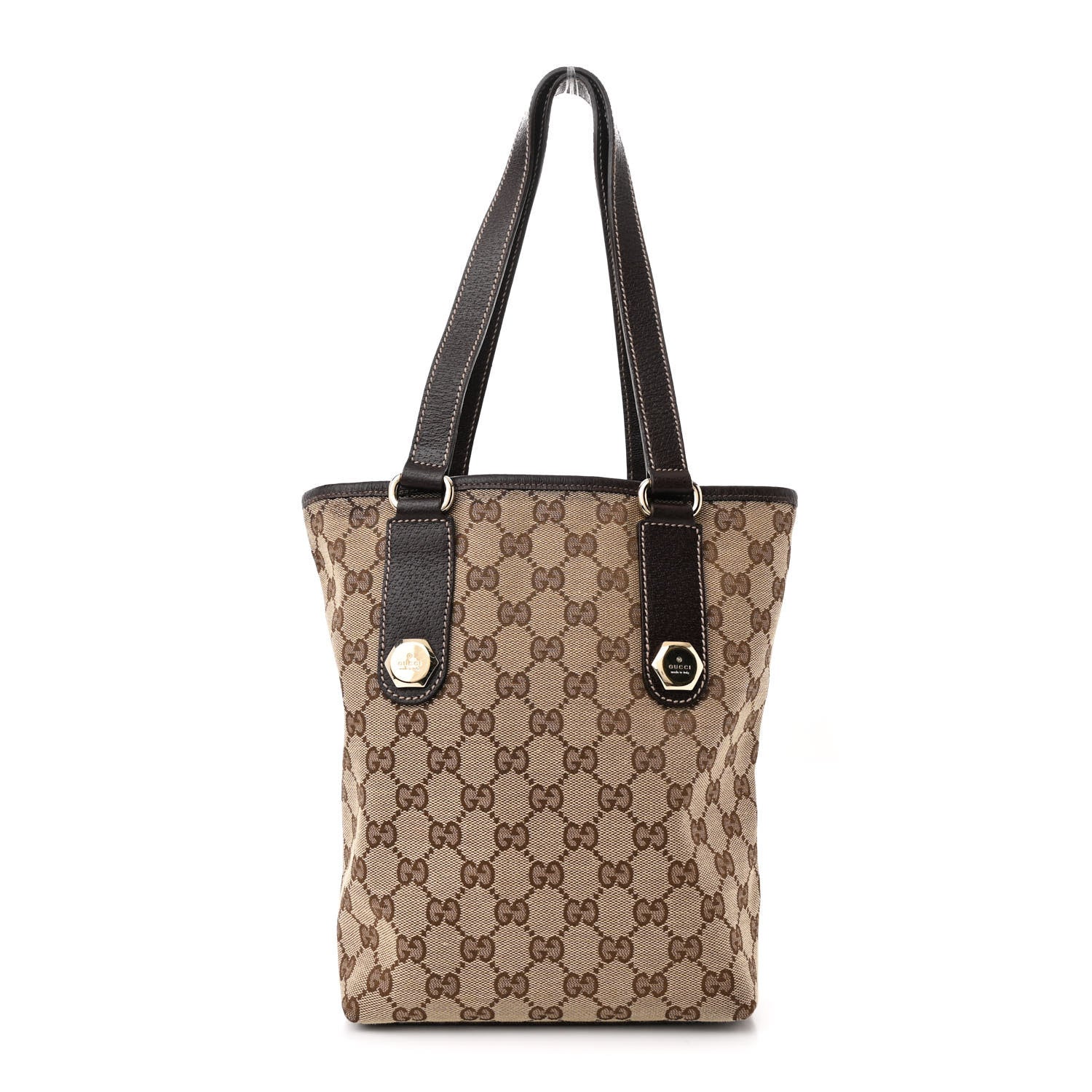 Gucci Monogram Small Charmy Tote Dark Brown 1 of 14