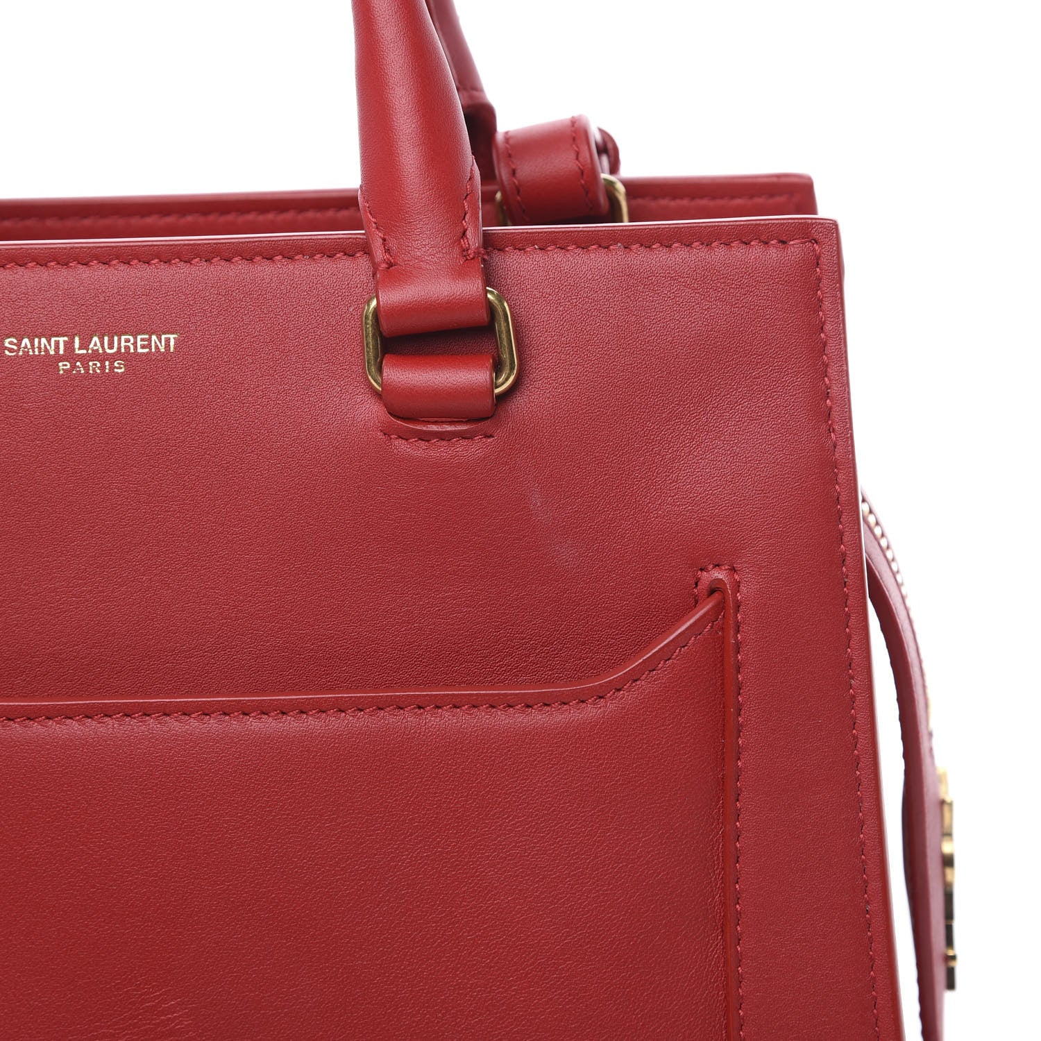 Saint Laurent Smooth Calfskin Small East Side Tote Rouge Eros 13 of 13