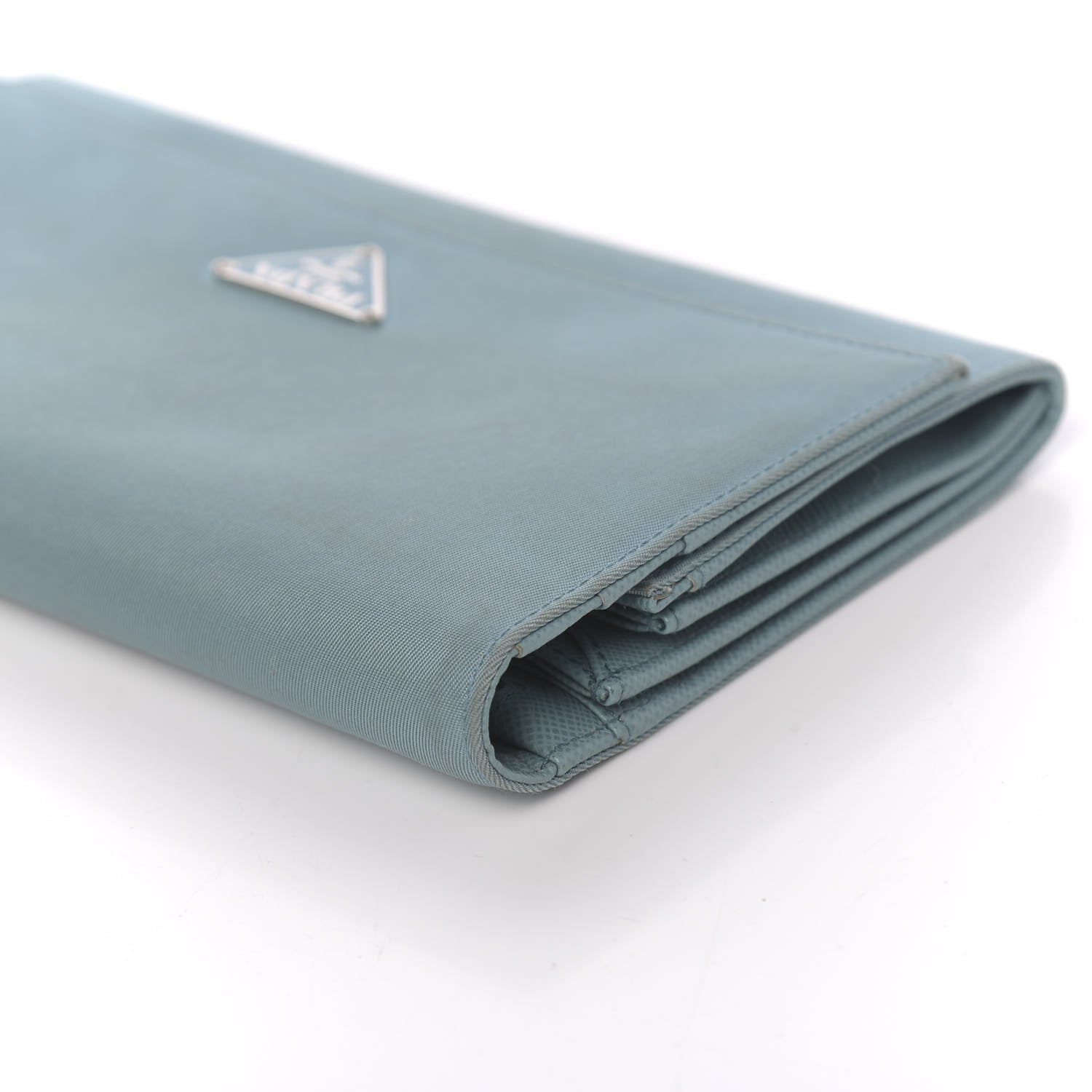 Prada Tessuto Nylon Continental Flap Wallet Turchese 11 of 14
