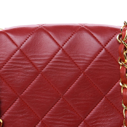 Chanel Lambskin Quilted Small Single Flap Red 14 of 17