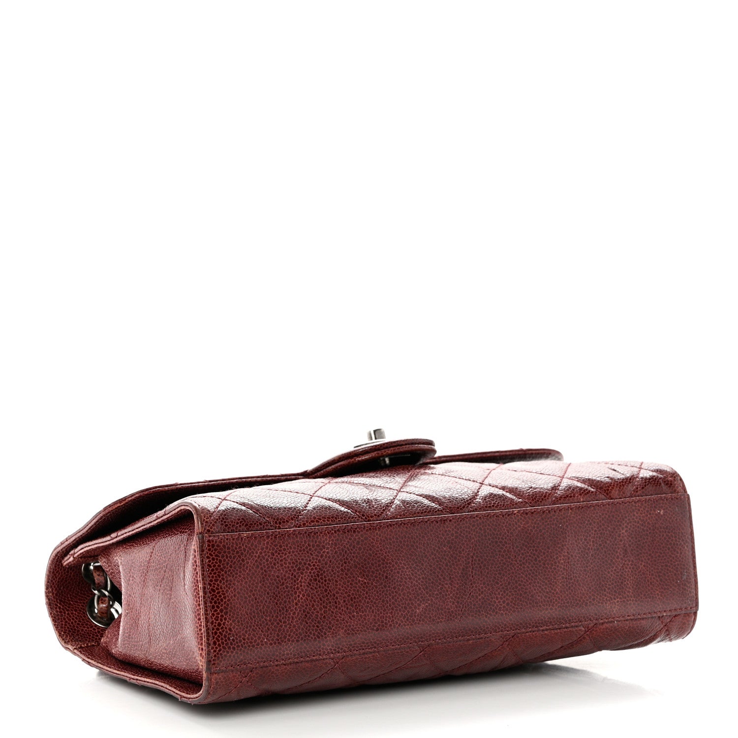 Chanel Crumpled Grained Calfskin Medium CC Crave Flap Bordeaux 4 of 10
