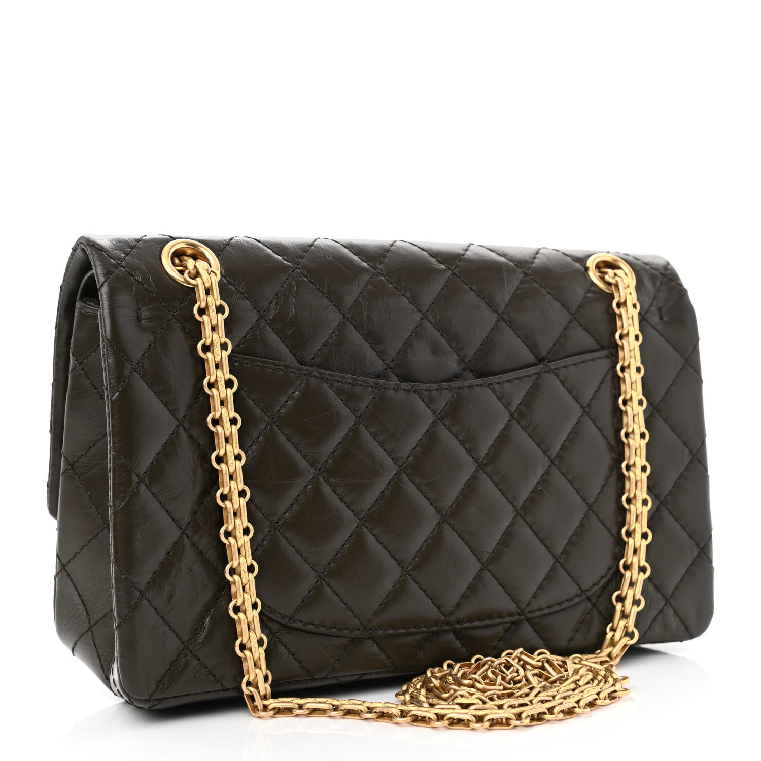 Chanel Aged Calfskin Quilted 2.55 Reissue 225 Flap Dark Green 2 of 10