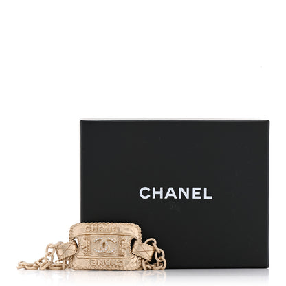Chanel Crystal CC Crown Logo Chain Bracelet Gold 6 of 6