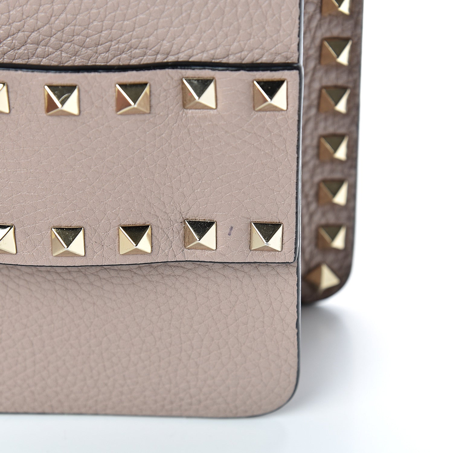 Valentino Garavani Pebbled Calfskin Rockstud Side Slip Crossbody Poudre 9 of 11