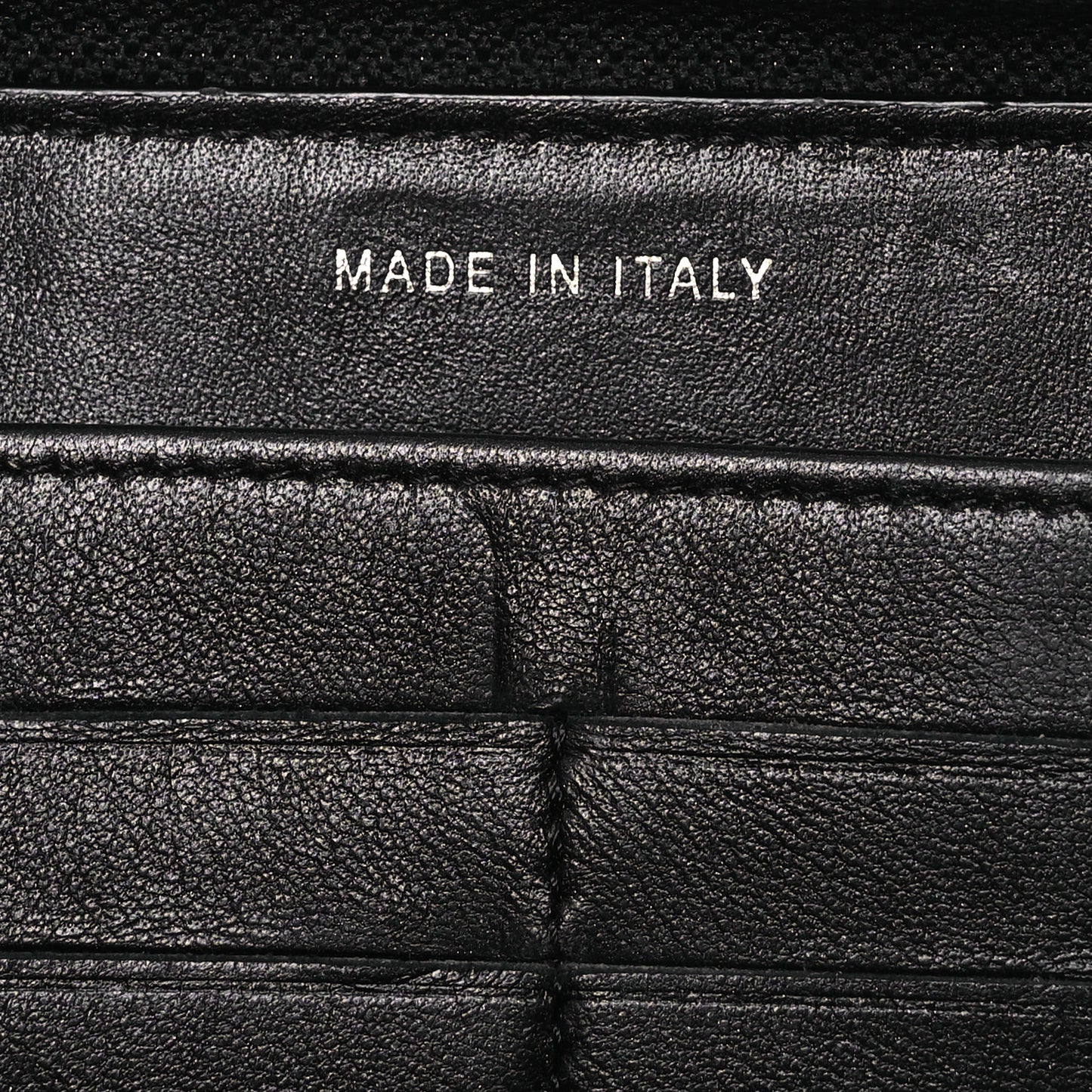 Patent Calfskin Quilted Boy L-Gusset Zip Wallet Black