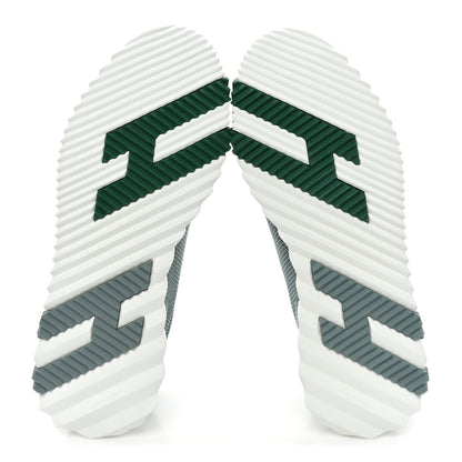 Hermes Air Mesh Suede Goatskin Bouncing Sneakers 40 Vert D'eau White 5 of 8