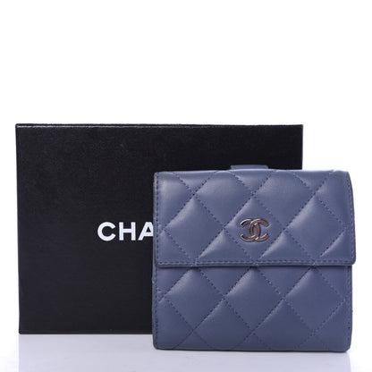 Chanel Lambskin Quilted Compact French Flap Wallet Lavender 10 of 10