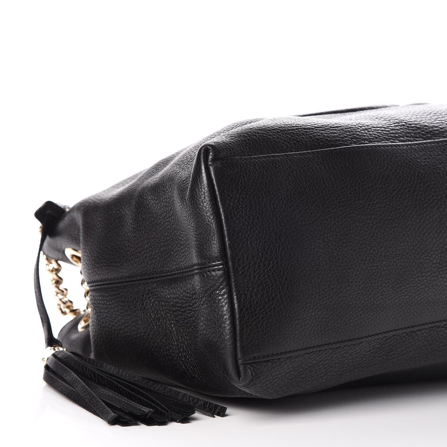 Gucci Pebbled Calfskin Medium Soho Chain Shoulder Bag Black 10 of 11