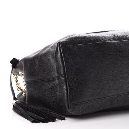 Gucci Pebbled Calfskin Medium Soho Chain Shoulder Bag Black 10 of 11