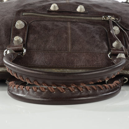 Balenciaga Agneau Giant 21 Silver Hardware Weekender Cafe 9 of 9
