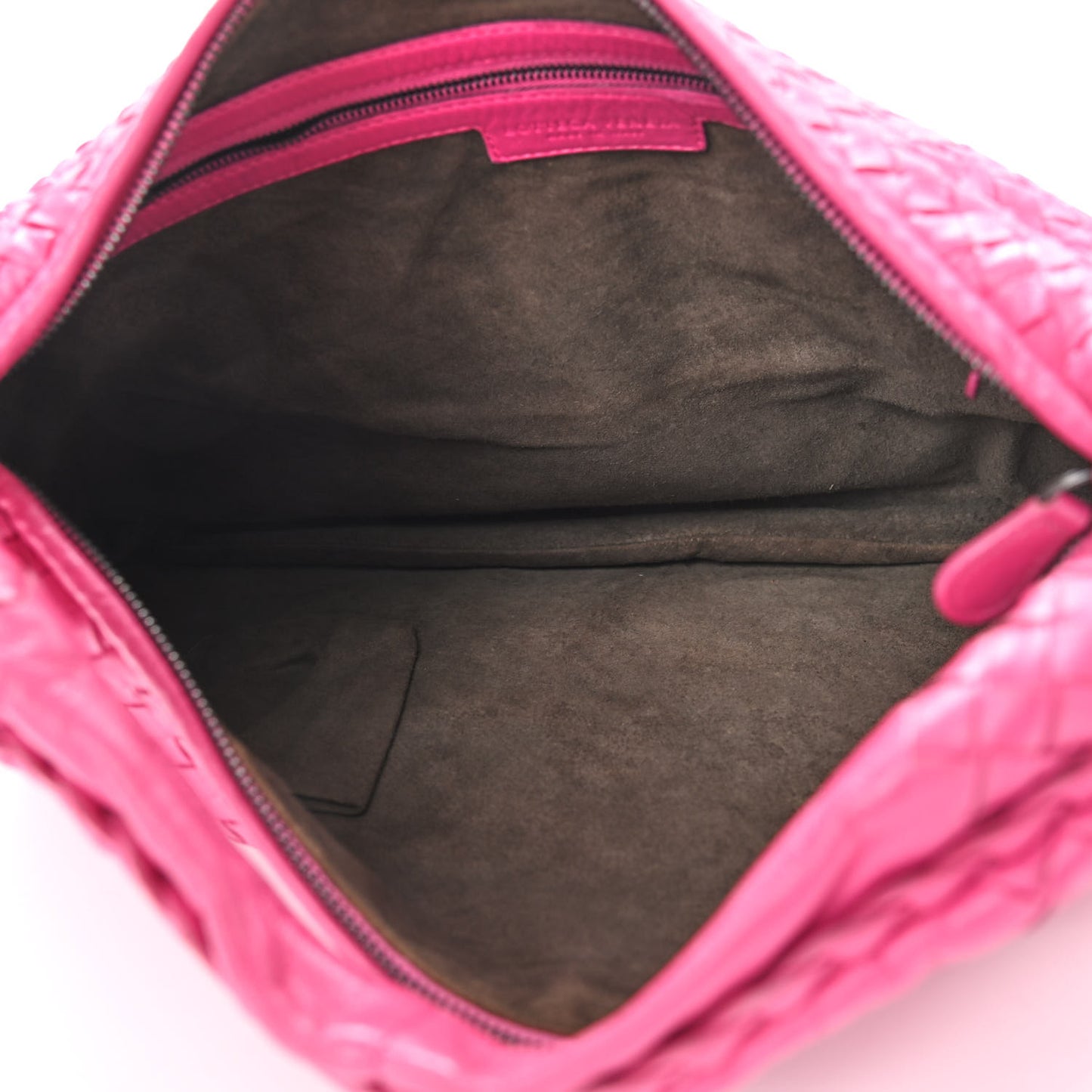 Nappa Intrecciato Maxi Veneta Hobo Fuchsia