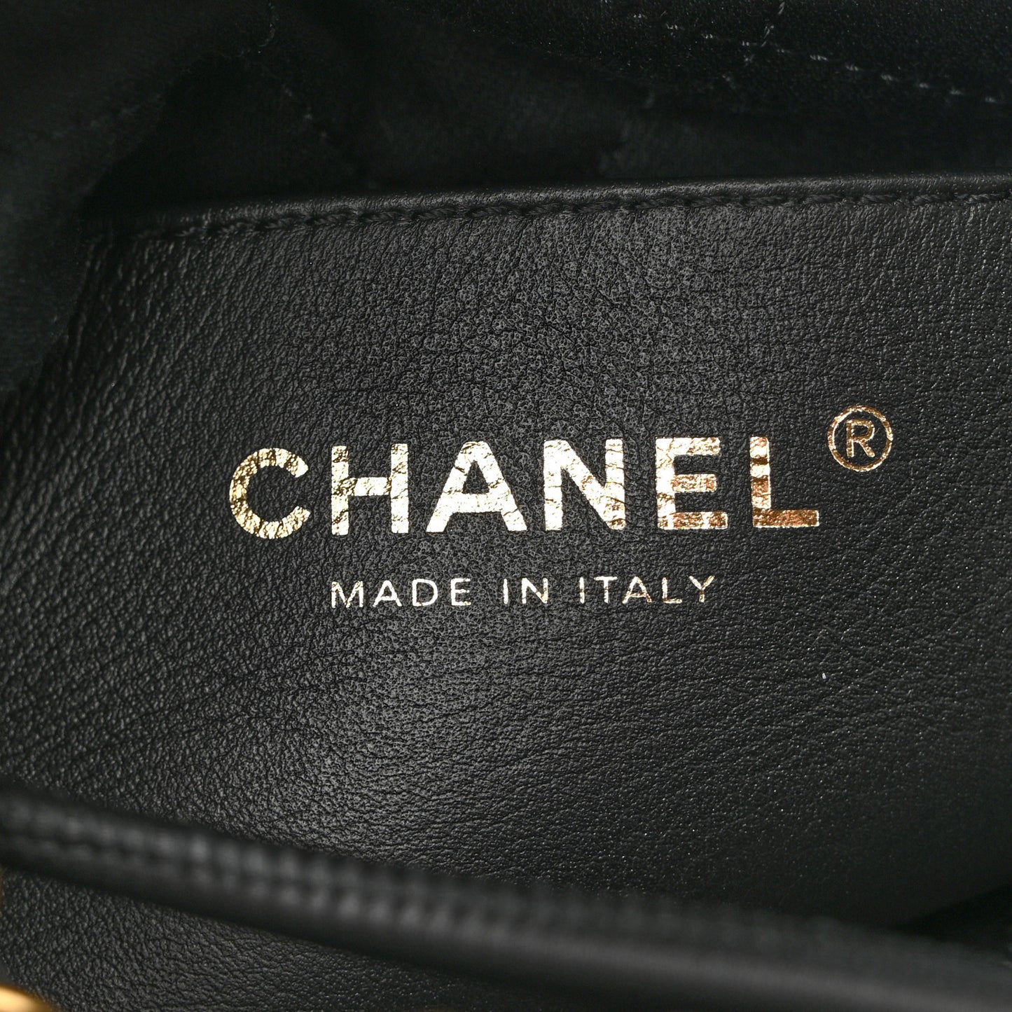 Shiny Calfskin Quilted Mini Chanel 22 Black