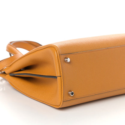 Gucci Posillipo Grain Calfskin Small Zumi Top Handle Bag Sun Oil 8 of 9