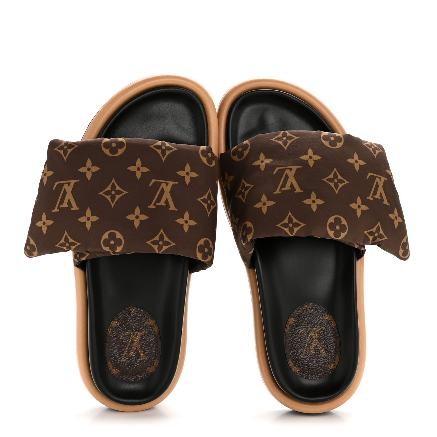 Nylon Monogram Pool Pillow Comfort Mule 40 Cacao Brown