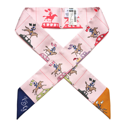Hermes Silk Parade CG Twilly Rose Pale Marine Multicolor 1 of 5