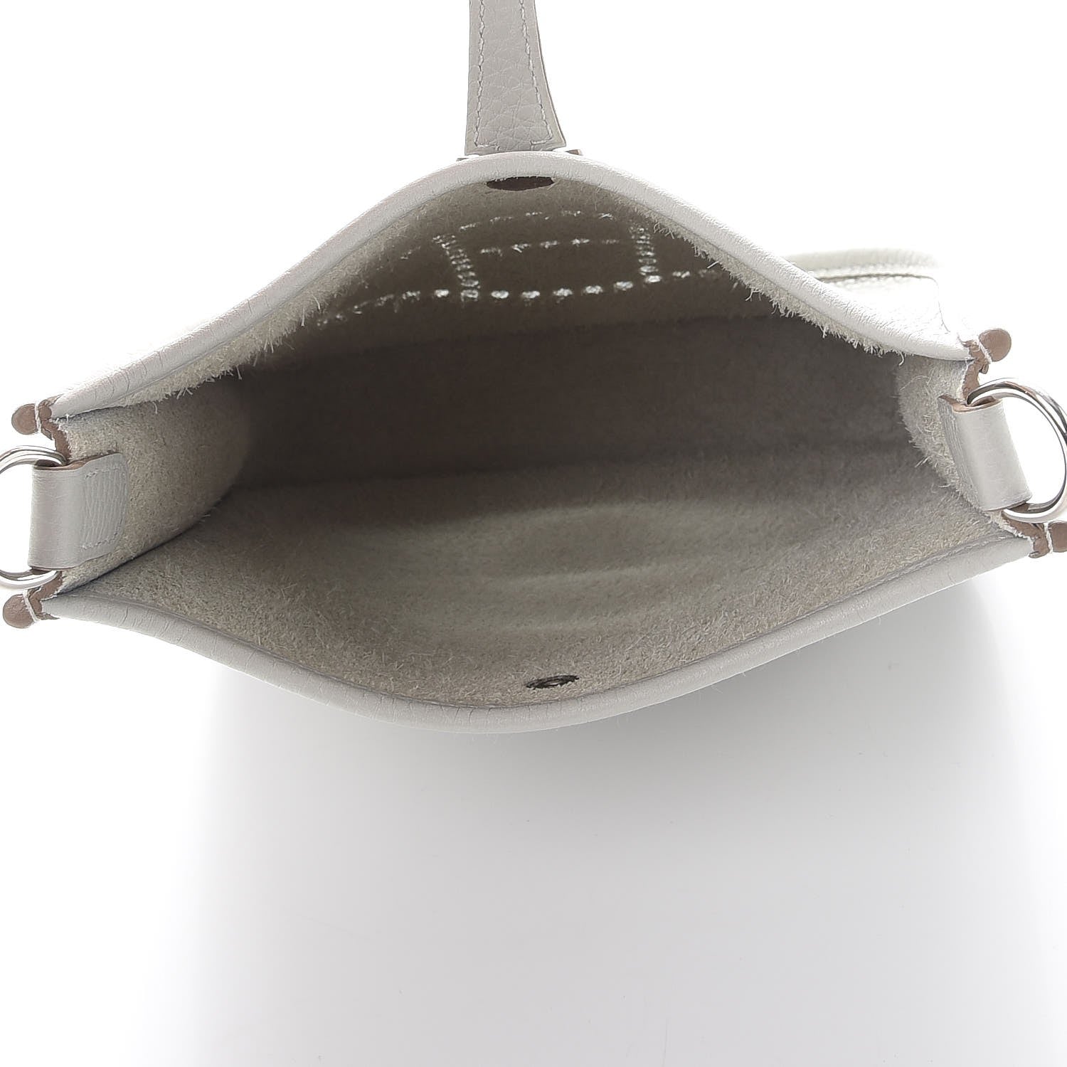 Hermes Taurillon Clemence Amazone Evelyne TPM Gris Perle Etoupe 5 of 8