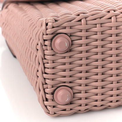 Salvatore Ferragamo Smooth Calfskin Wicker Small Boxyz Antique Rose 6 of 7