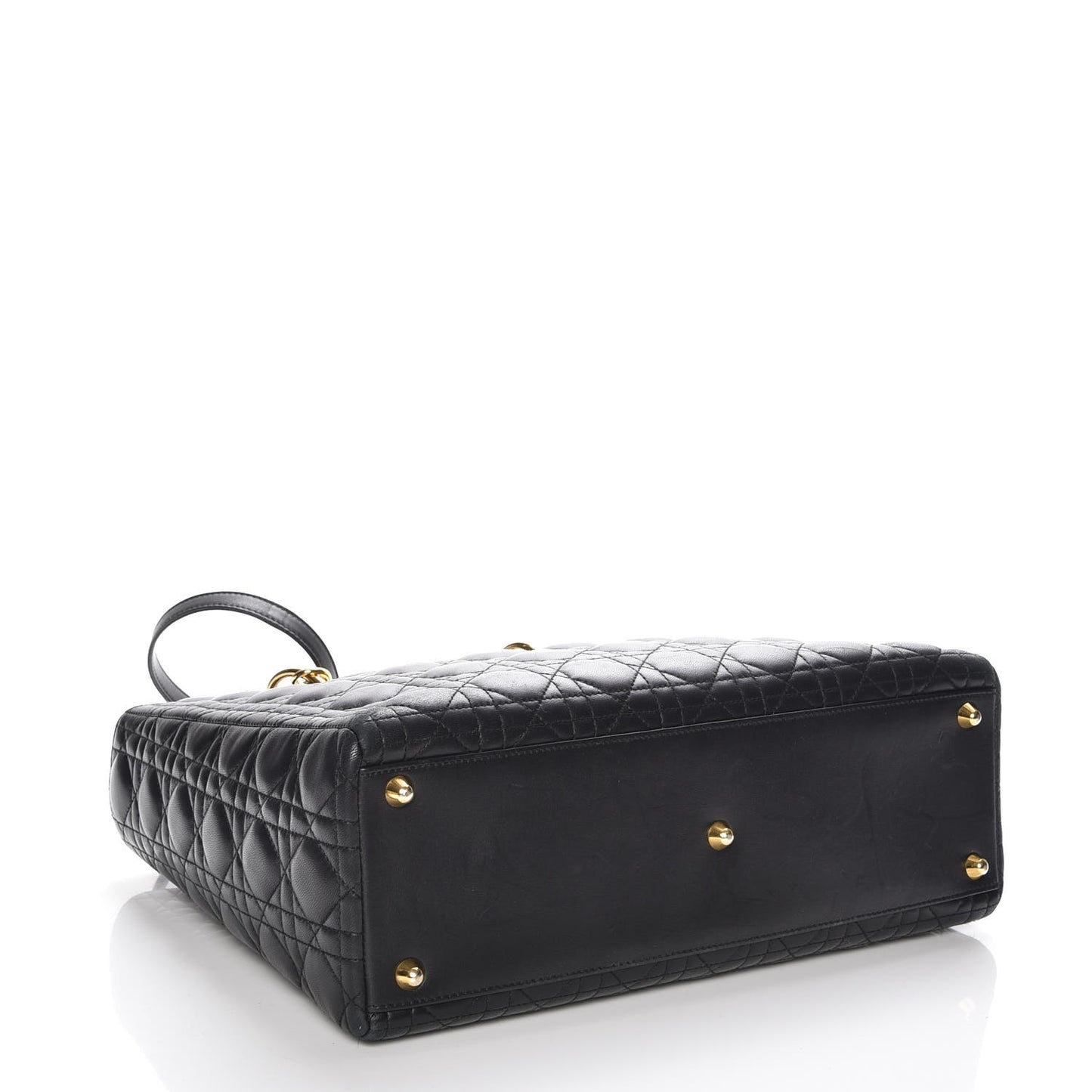 Lambskin Cannage Large Lady Dior Black