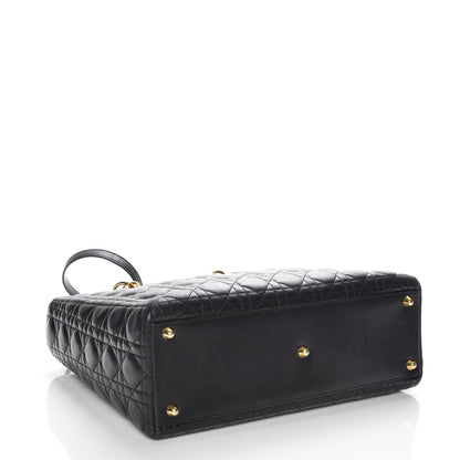 Christian Dior Lambskin Cannage Large Lady Dior Black 5 of 8