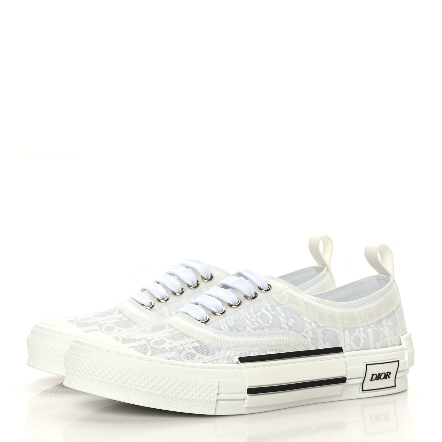 Canvas Oblique Walk'N'Dior Low Top Sneakers 40 White