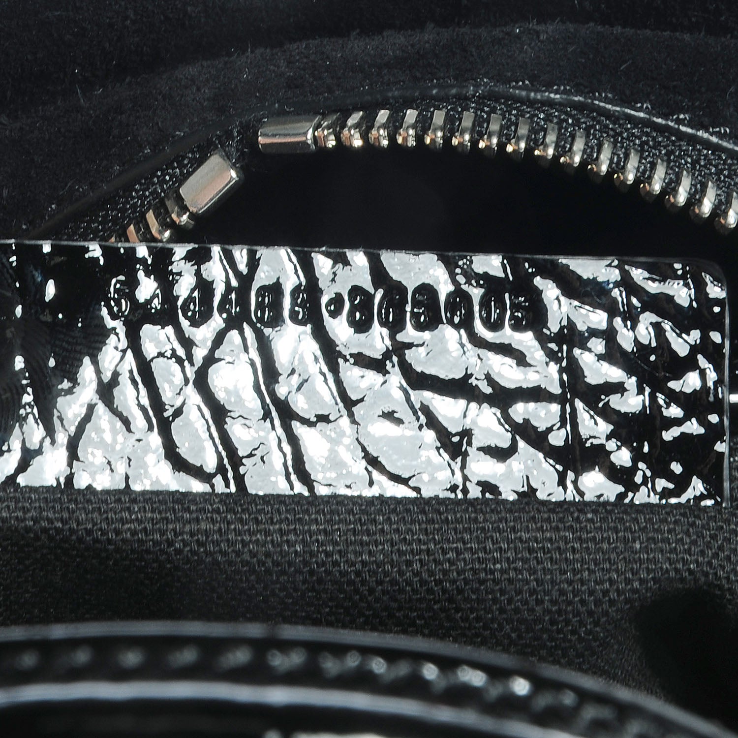 Alexander McQueen Grainy Patent Suede Mini Eyelet Padlock Black 8 of 8