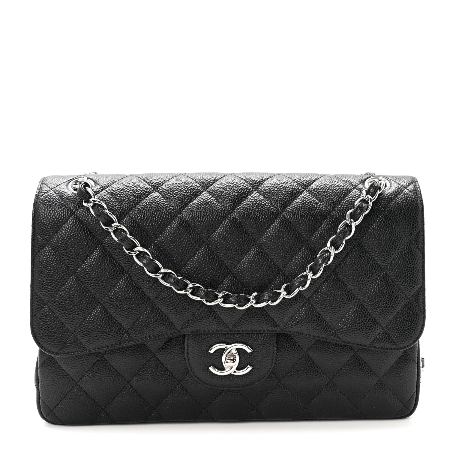 Chanel Caviar Quilted Jumbo Double Flap Black 1 of 10