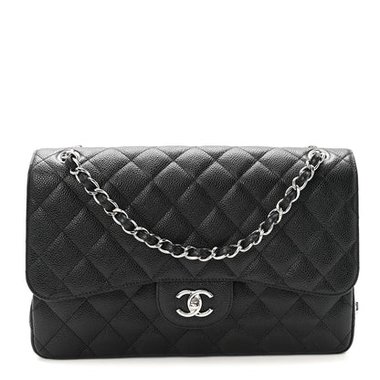Chanel Caviar Quilted Jumbo Double Flap Black 1 of 10