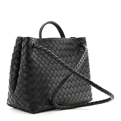 Bottega Veneta Nappa Intrecciato Medium Andiamo Shoulder Bag Black 3 of 10