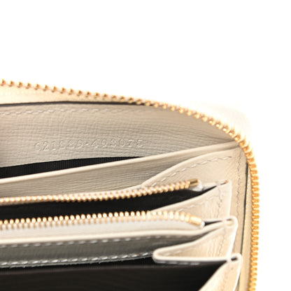 Gucci GG Supreme Monogram Azalea Calfskin Horsebit 1955 Zip Around Wallet Beige Ebony Mystic White 7 of 10
